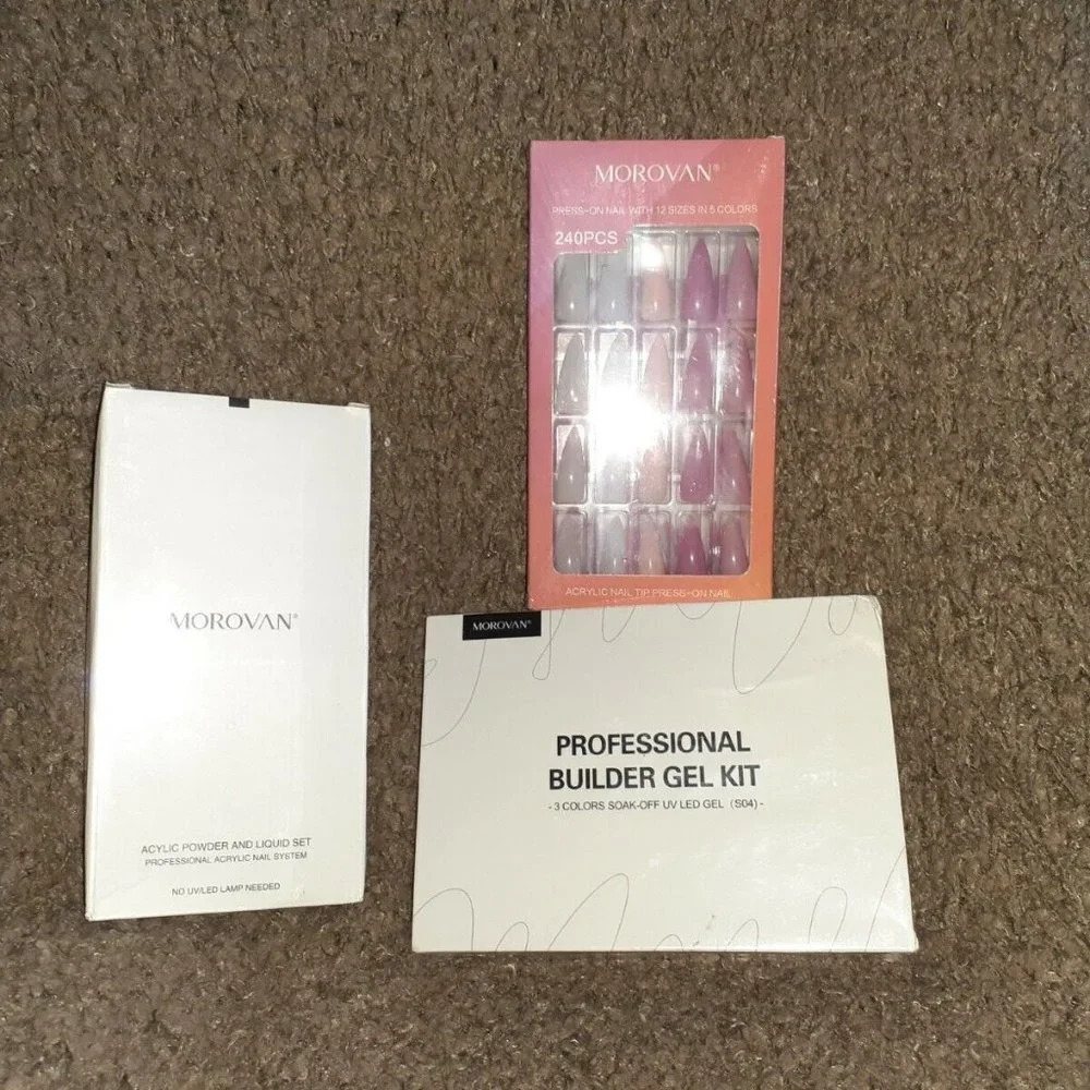 MOROVAN-Acrylic Powder&Liquid-Professional Acrylic Nail System & Builder Gel Kit